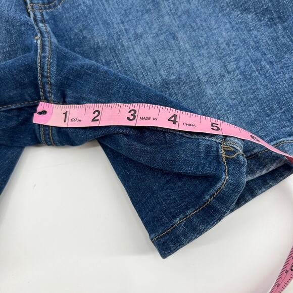 Kuhl Kontour Flex Women's denim blue jean shorts 6" zip button pockets size 0 - Picture 5 of 11